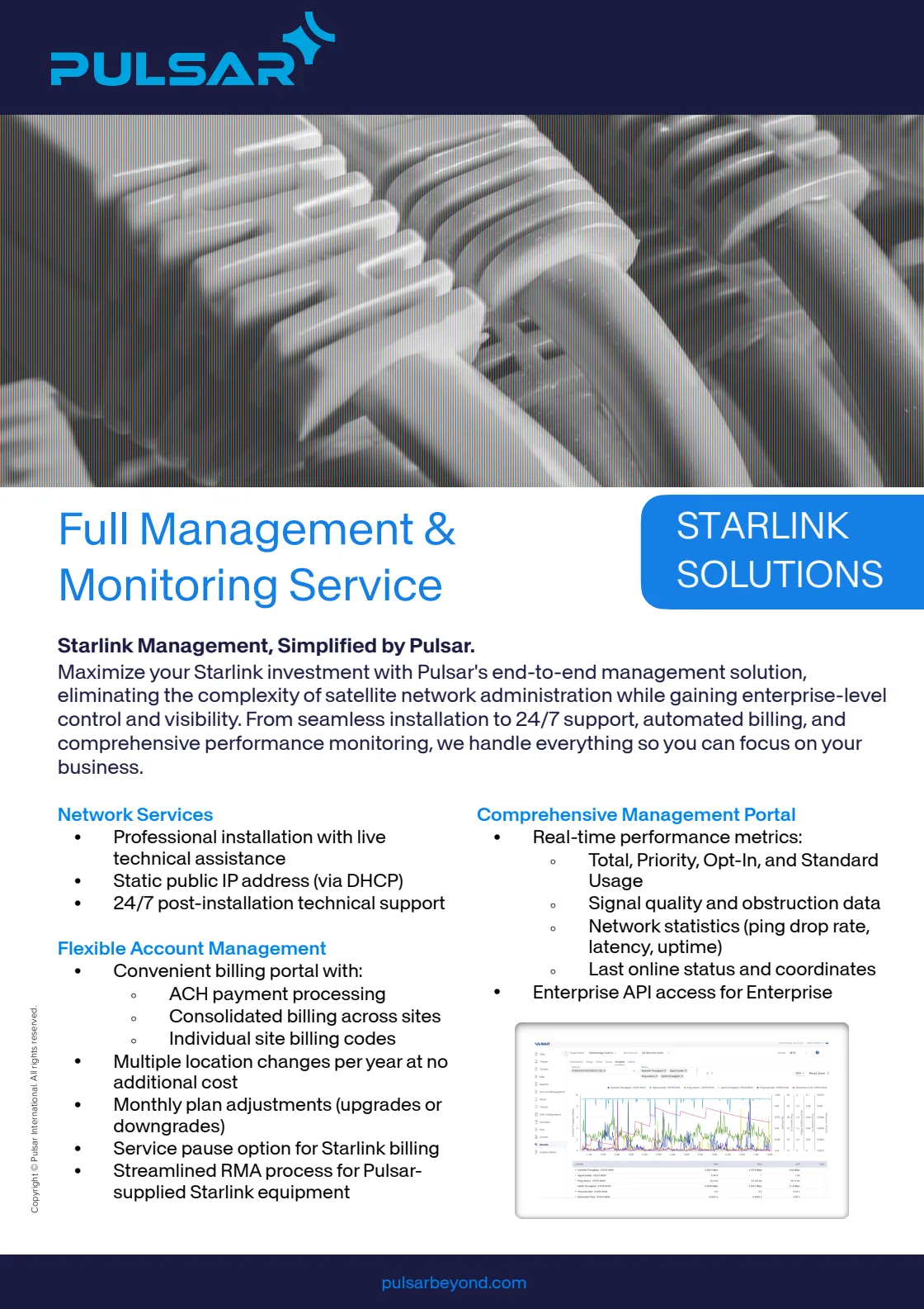 First page of the Pulsar Starlink Value Add slick